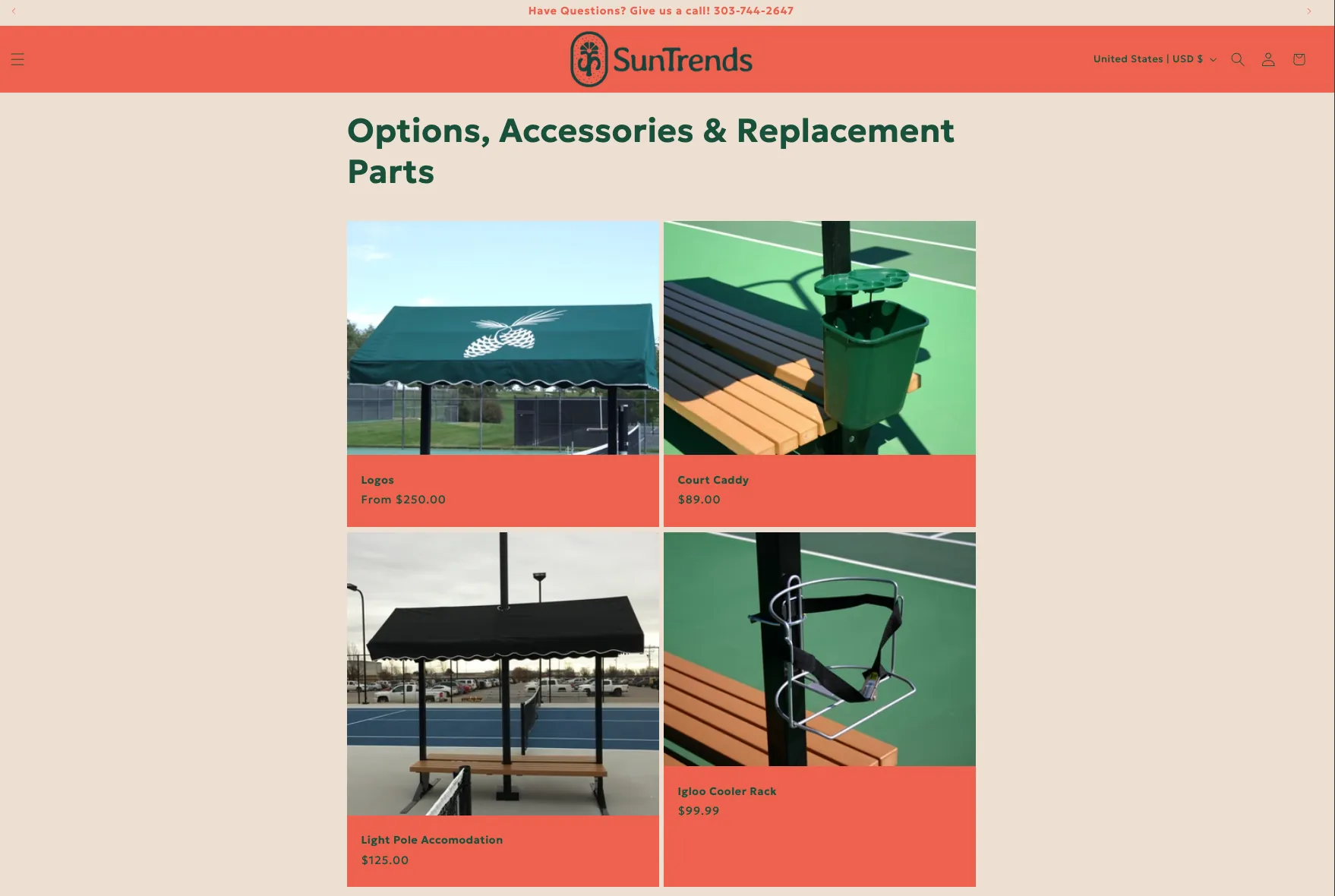 SunTrends: options, accessories and replacement parts