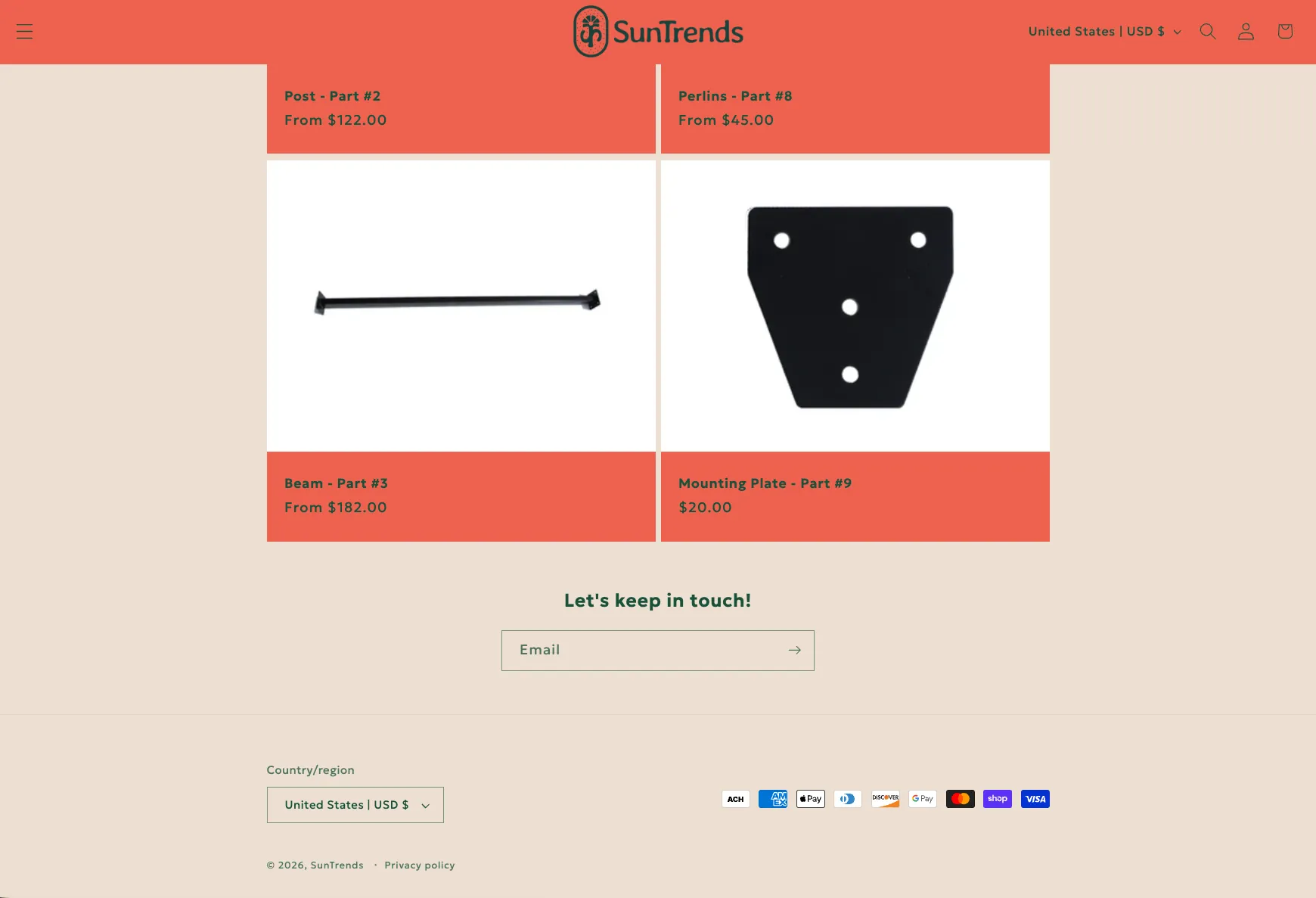 SunTrends: replacement parts